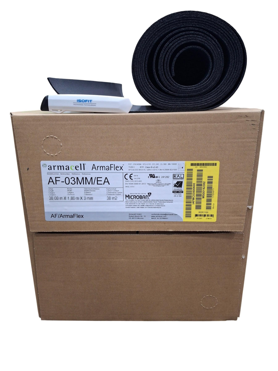 Armaflex AF 3 mm selbstklebend 5 m2 + Original ISOFIT Cuttermesser