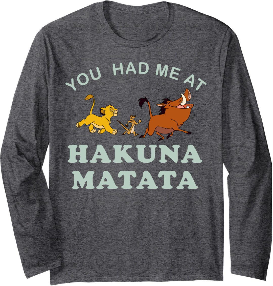 Disney Lion King You Had Me At Hakuna Matata Trio Langarmshirt