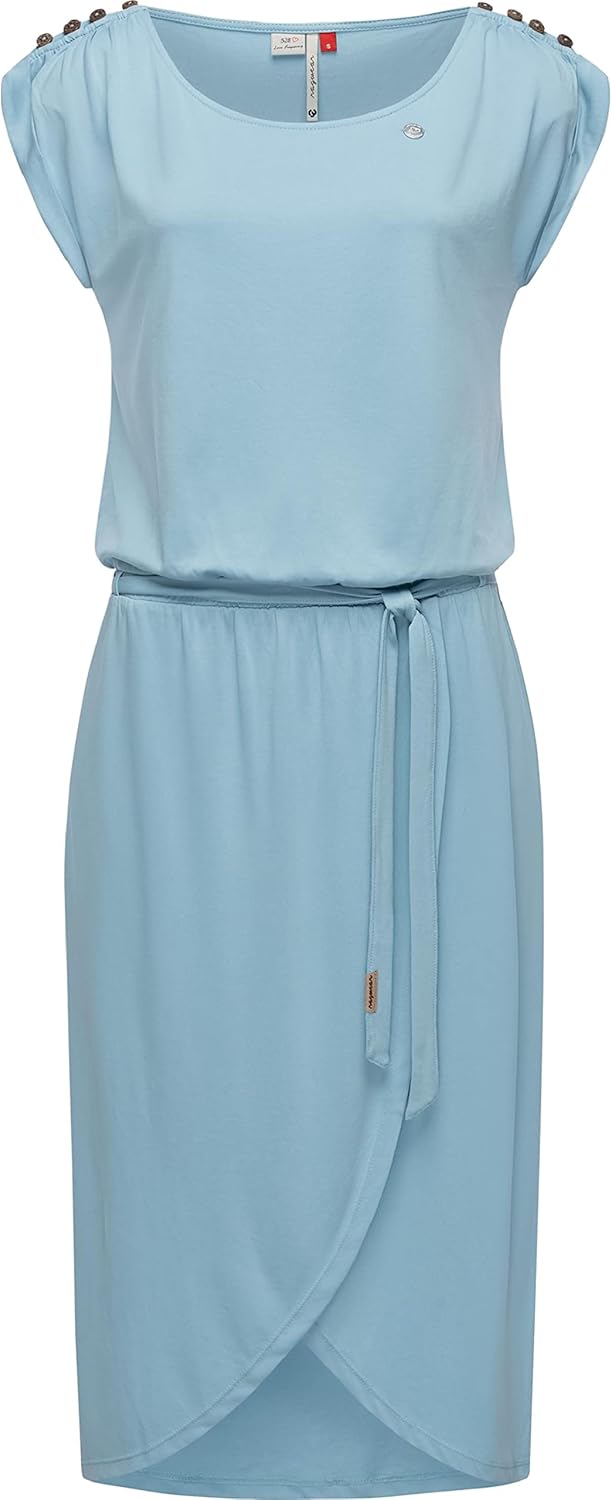 Ragwear Damen Kleid Midi Sommerkleid Ethany XS-XXL XL Light Blue23, XL Light Blue23