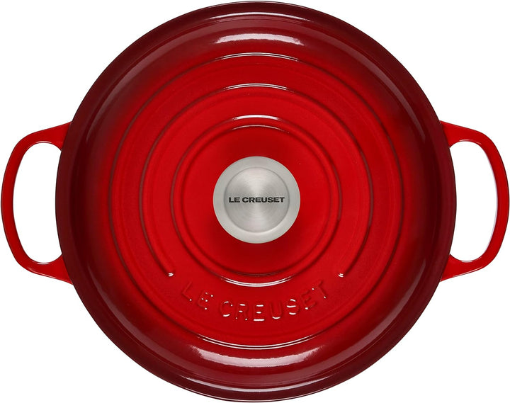 Le Creuset Signature Gusseisen Gourmet-Profitopf, Rund, Ø 26 cm, 2,2 l, Für alle Herdarten inkl. Ind