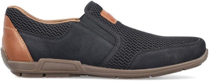 Rieker Herren Slipper 09069, Männer Slip On 44 EU Schwarz 00, 44 EU Schwarz 00