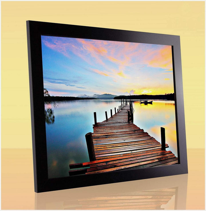 Monzetta Deluxe Bilderrahmen Posterrahmen 35x94 cm Schwarz matt cm Schritt Formatwahl 94x35 cm RW we