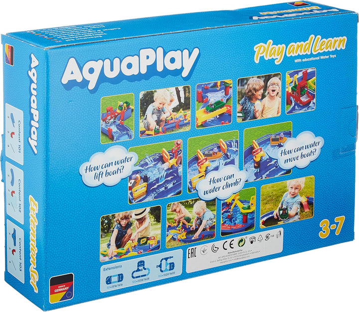 AquaPlay - Gerade 2x - Erweiterungsset für AquaPlay Wasserbahnen, 2 x Bahnelement, 2 x Verbindungskl