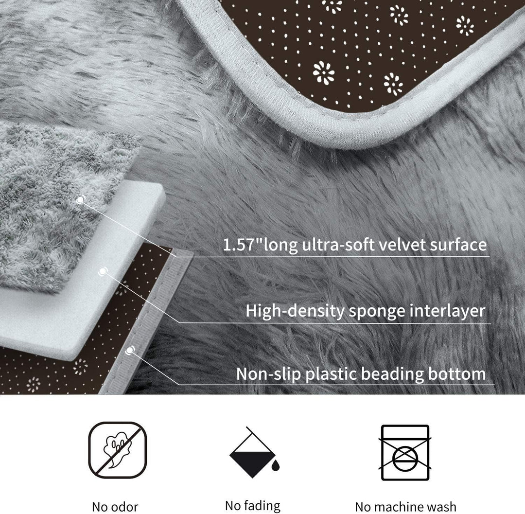 Leesentec Teppich für Wohnzimmer, Schlafzimmer, Jugendliche, Mädchen, Shaggy, modernes Design, Langf