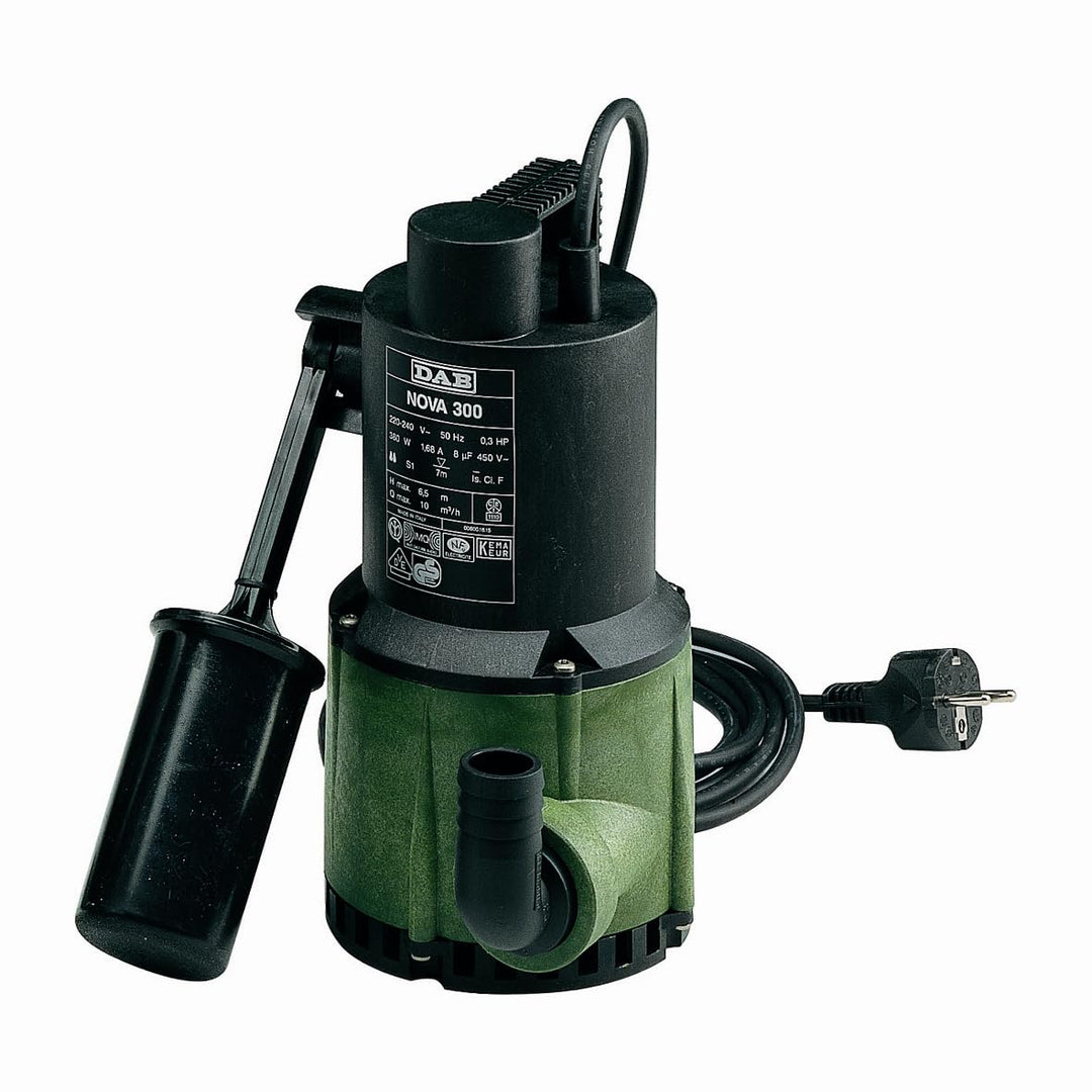 DAB Tauchpumpe Nova 300M-A mit Schwimmer, grün, 30 x 25 x 18 cm, RK206
