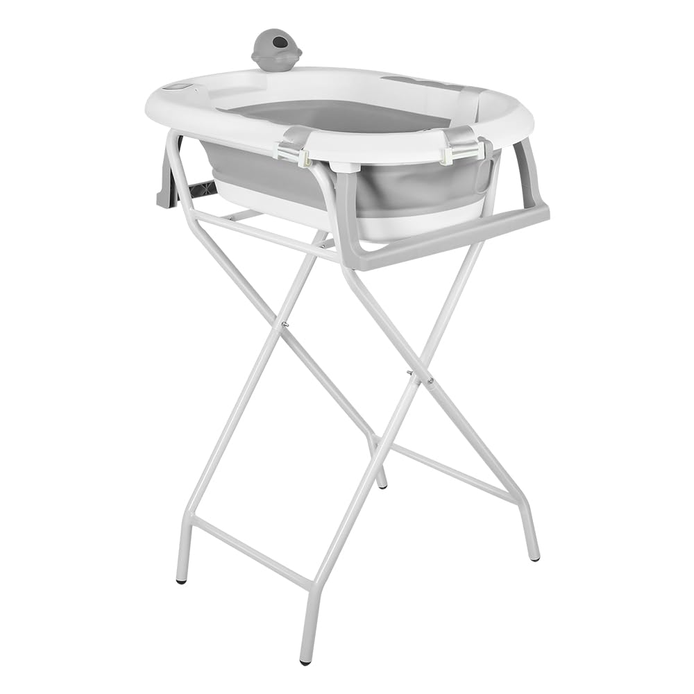 Babybadewanne mit Ständer, ergonomisches Babybad mit Ständer, Organizer für Eltern,Kinderbadewanne m