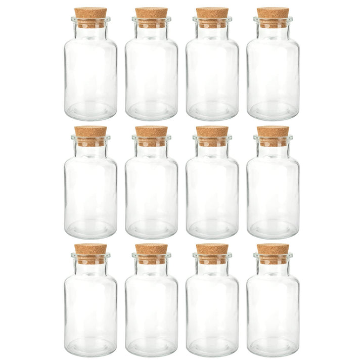 Schramm® Gewürzgläser 300ml rund wählbar 6, 12 oder 24 Stück 14 x 6,8 cm mit Kork Verschluss inkl. E