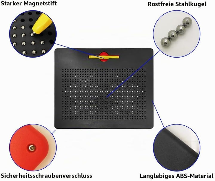 ALEENFOON Magnetisches Zeichenbrett für Kinder ab 3 Jahren, Reissbrett Magnetisch Schreibtafel Zeich