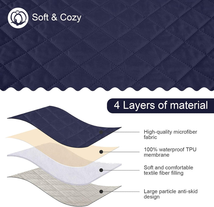 TAOCOCO Sofa Überzug, Sofabezug Wasserdicht Mit Gummiband，Wohnzimmer Anti-Rutsch Gepolsterter Sofasc