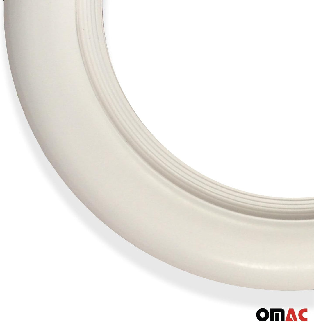 OMAC 4X 13 Weisswandringe Weiss Weisswandreifen Echt Gummi Auto Tuning Weiss 13", Weiss 13"