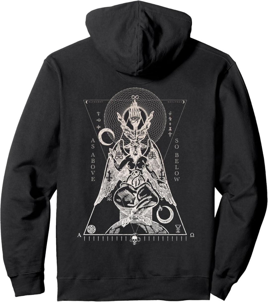 Wie oben So unten Baphomet Okkultes satanisches Design Pullover Hoodie