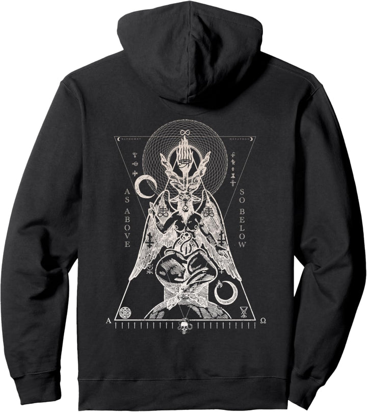 Wie oben So unten Baphomet Okkultes satanisches Design Pullover Hoodie