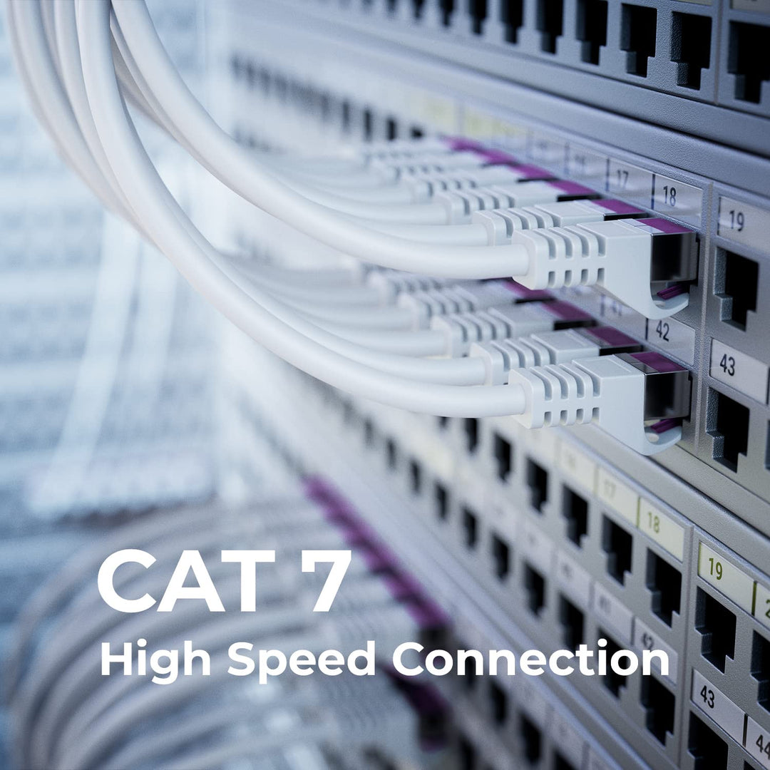 deleyCON 10x 0,25m CAT7 Netzwerkkabel - 10 Gigabit - Kurzes 25cm RJ45 Patchkabel Ethernet Kabel (Kup