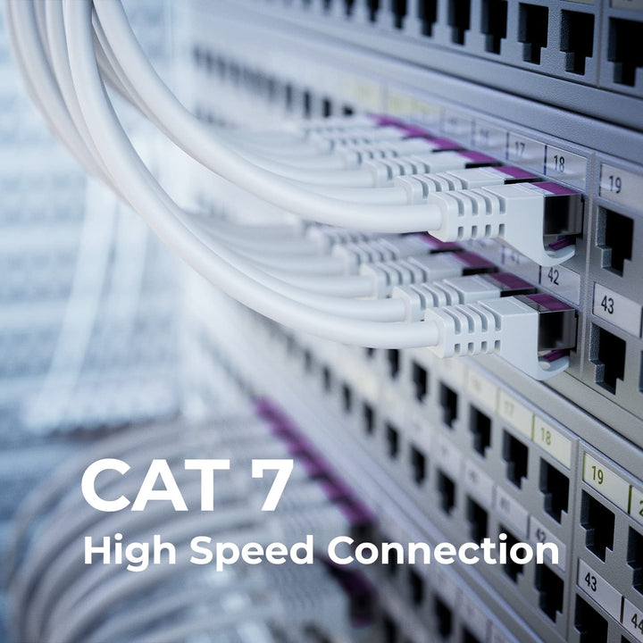 deleyCON 10x 0,25m CAT7 Netzwerkkabel - 10 Gigabit - Kurzes 25cm RJ45 Patchkabel Ethernet Kabel (Kup