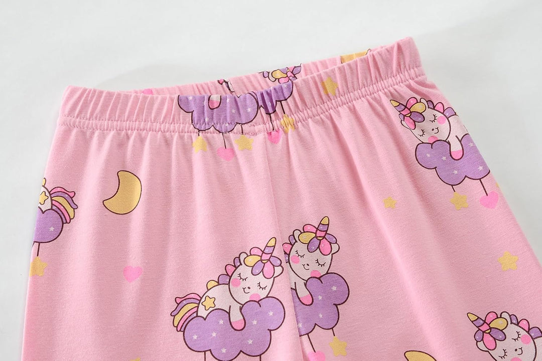 EULLA Kinder Mädchen Schlafanzüge Winter Pyjama Set Einhorn Meerjungfrau Schmetterling Marienkäfer G