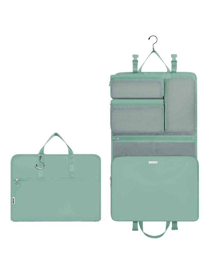 WANDF 6-in-1 Packing Cubes Koffer Organizer mit 360°-Aufhängehaken, Wasserabweisende Packwürfel Komp