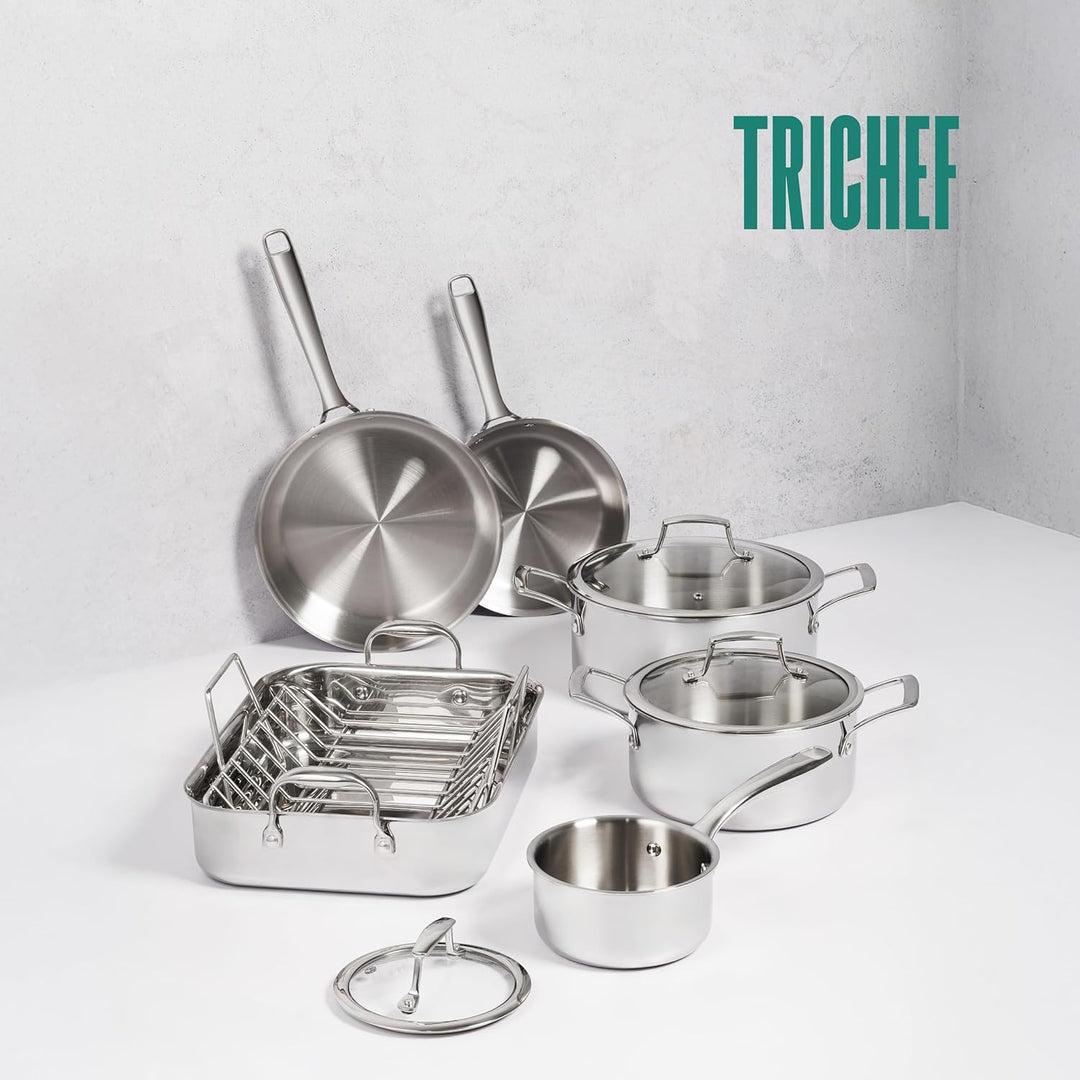 Lacor - 60865 - TriChef Edelstahl-Bräter 35 x 26 cm, 5 Liter, 3-Schicht-Konstruktion aus Edelstahl 1