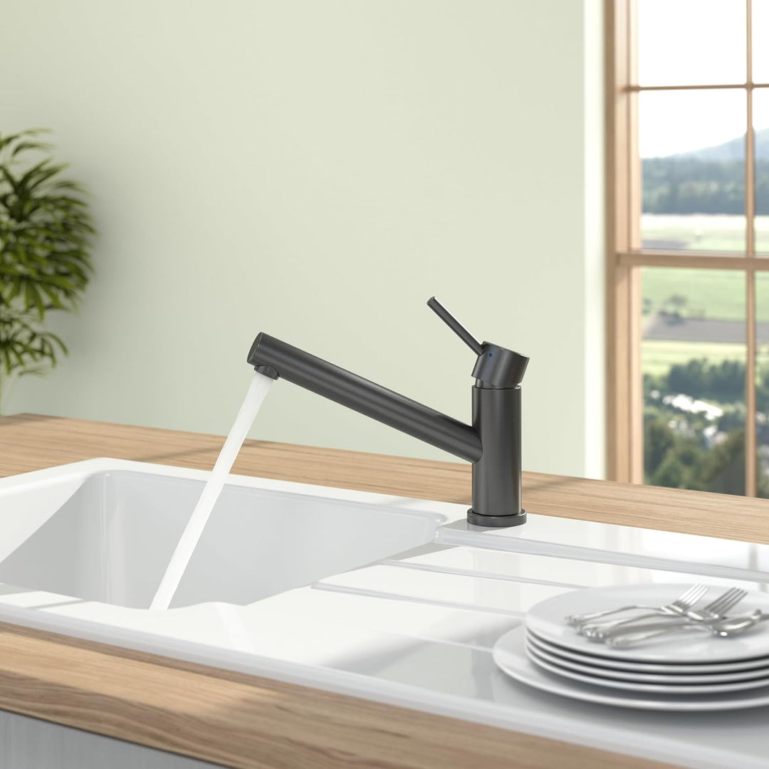 Villeroy & Boch Como Küchenarmatur, Hochdruck, Wasserhahn Küche mit Keramikkartusche und 360° Schwen