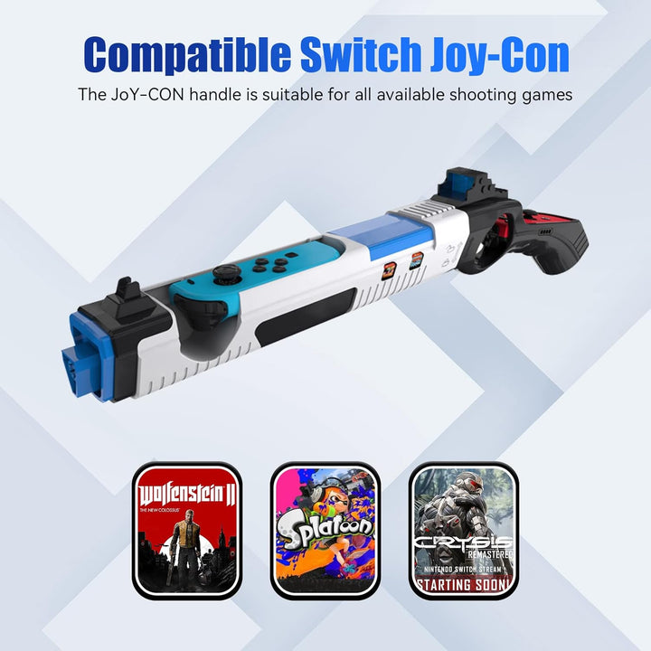 Sehawei Game Gun für Switch/OLED Controller, Grip Kompatibel mit Splatoon 2/ 3,Ersatz-JoyCon