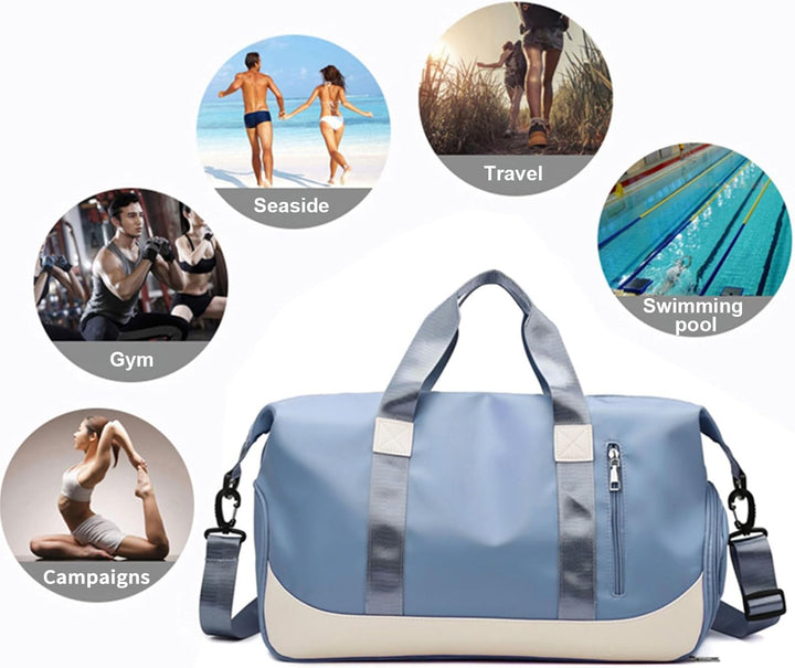 Keyck Sporttasche Damen Herren Reisetasche mit Schuhfach und Nassfach Gross 40L, Faltbar Wasserdicht