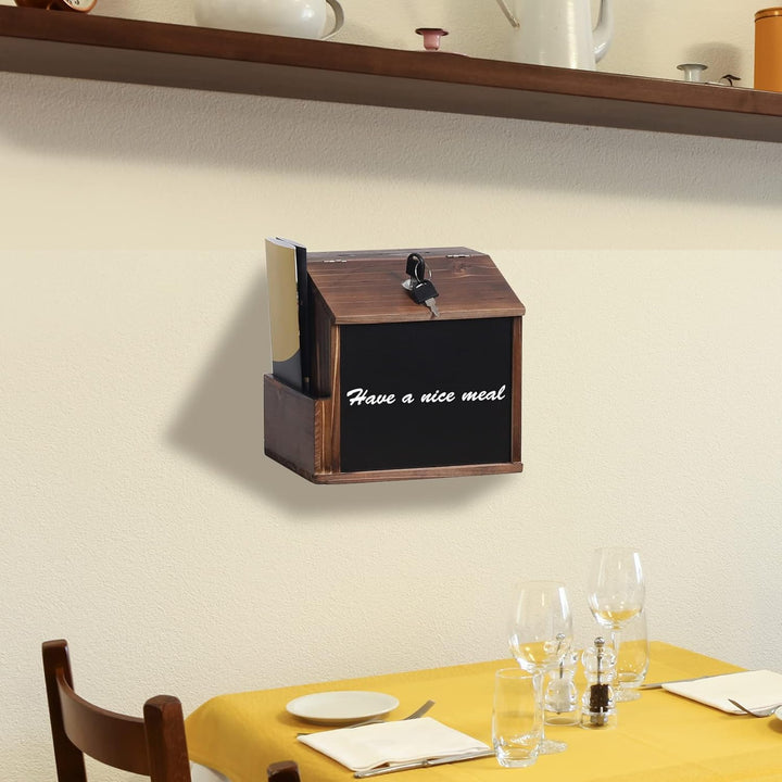 unho Vorschlagsbox Spendenbox Briefkasten zur Wandmontage, Mailbox mit Schloss, Sammelbox Schlüsselb
