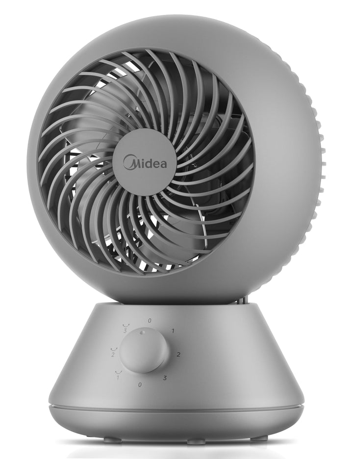Midea MDF24JG Luftumwälzer Tischventilator-Aerodynamisches Turbosystem, 90°horizontaler Auto-Schwenk