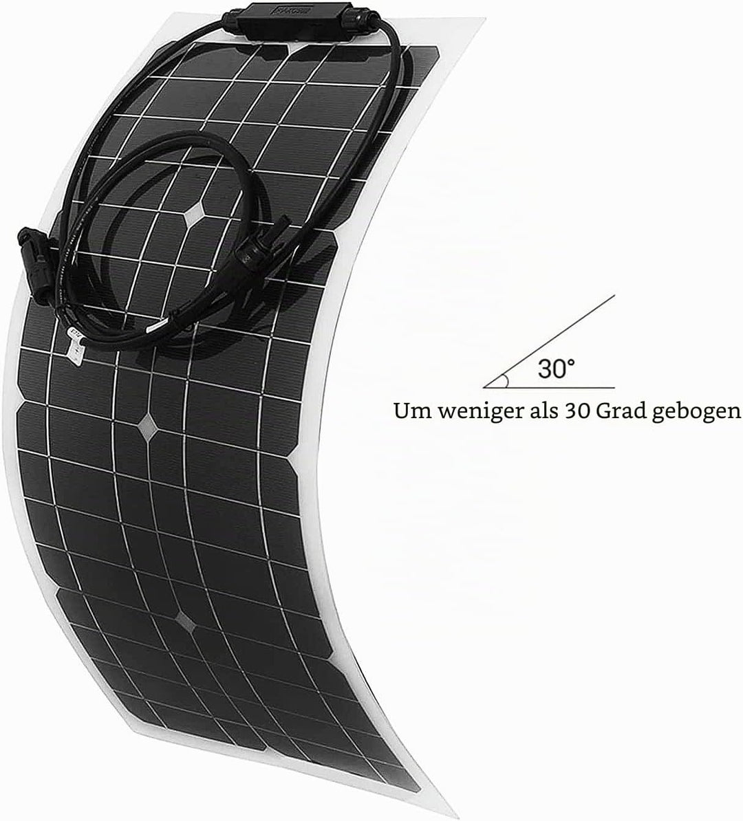 25 Watt 12 Volt flexibles monokristallines Solarpanel für Wohnmobile Camper Van Boote und mehr (Sola