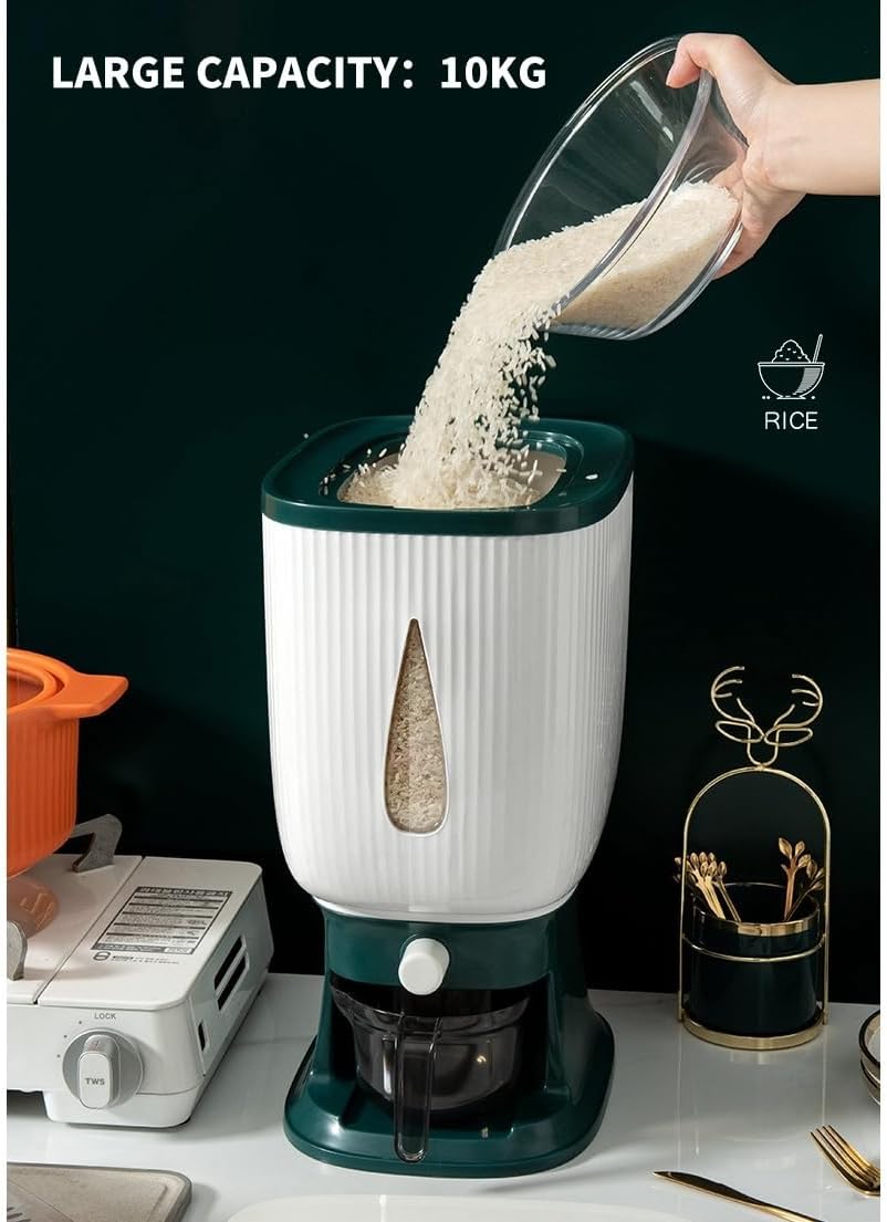 10 Kg Müslispender, Reisdispenser Cornflakes, Waschpulver Box, Cereal Dispenser