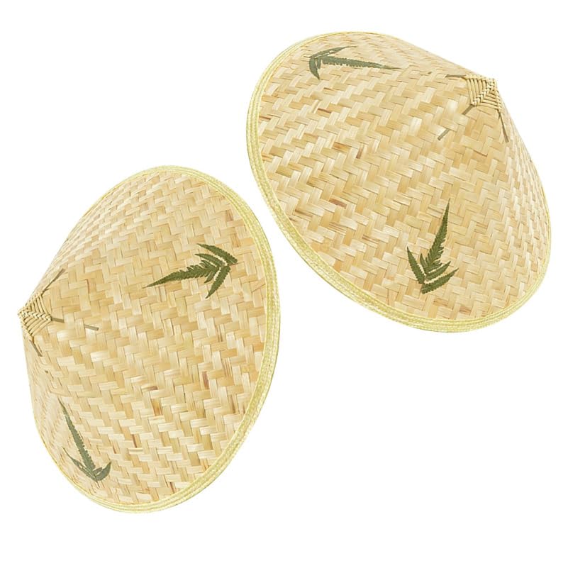Tomaibaby Chinesische Stroh Hut Orientalischen Headwear: 2Pcs Asiatischen Kuli Japanischen Hut DIY V