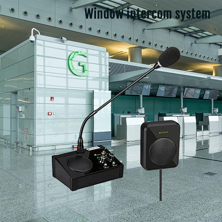 Retekess TW106 Fensterlautsprecher, Gegensprechanlage, Dual Way Bank Intercom System, 2-Wege-Fenster