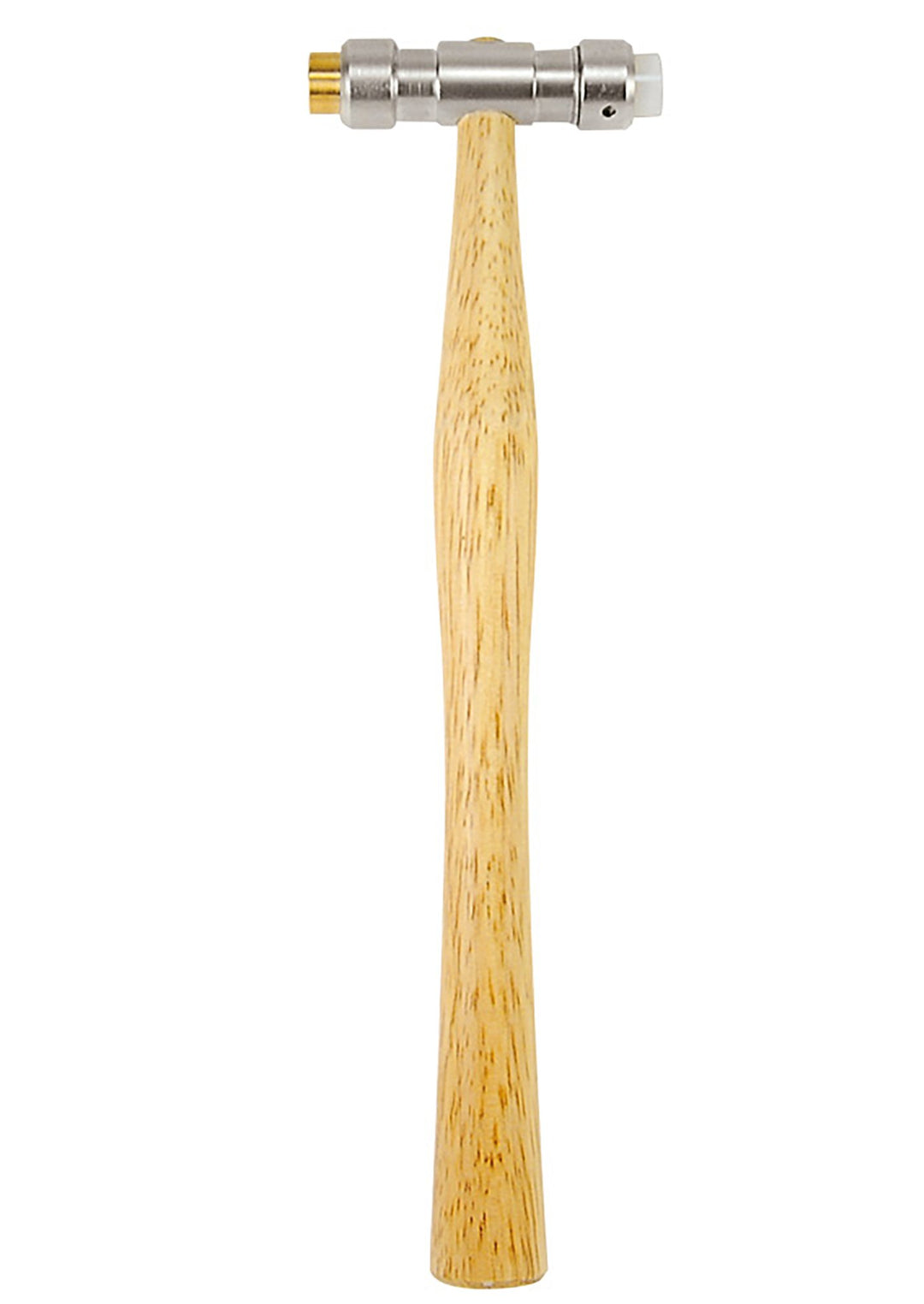 Schonhammer von Selva mit zwei Schoneinsätzen für materialschonendes Arbeiten mit griffigem Holzstie