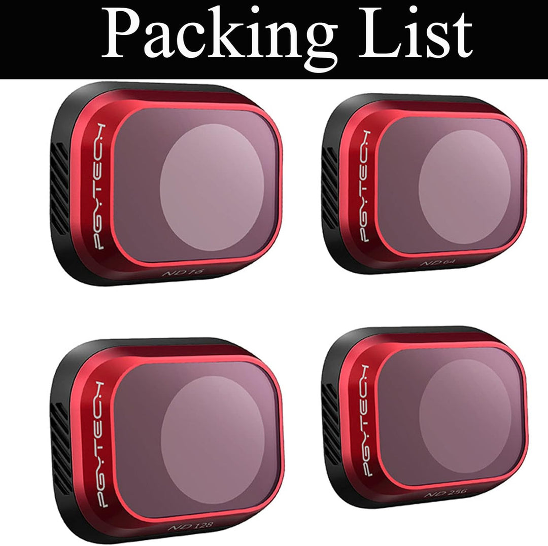 PGYTECH Filter für DJI Mini 3 UV CPL ND NDPL Objektivfilter Zubehör für DJI Mini 3 (4 Stück (ND16+ND