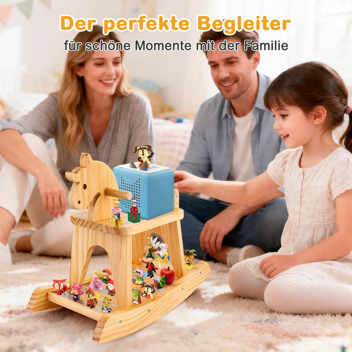 Tonie Regal im Schaukelpferd-Design, Standregal für Toniebox & Figuren, Zubehör für Toniebox 1 & 2 S