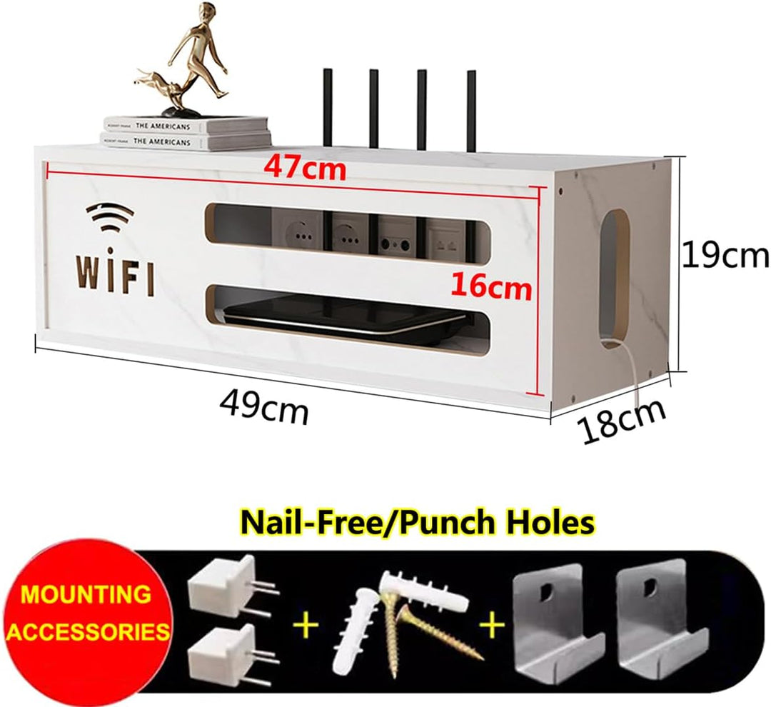 Router Schrank, WiFi Box, Aufbewahrungsbox für Verstecken Kabel, Regal, TV Kabel Organizer Wand Mont