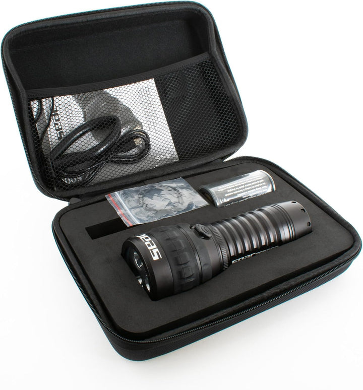 SEAC SZ 5000, Tauchlampe die Sich durch eine hohe Leuchtkraft von bis zu 4200 Lumen auszeichne