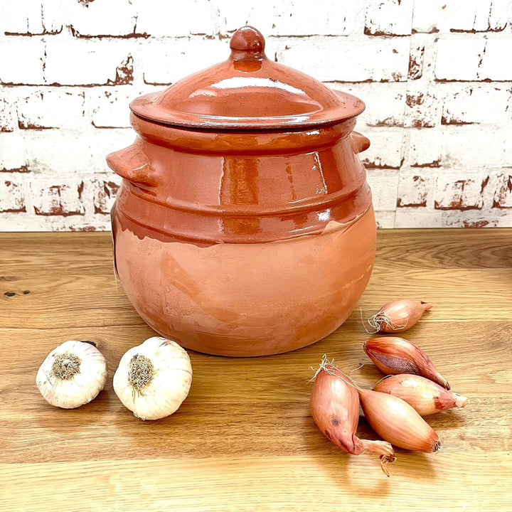 Tontopf mit Deckel 4,5 L Stewpot Eintopf - Schmortopf Antike - Tongeschirr Mittelalter - Wikinger -