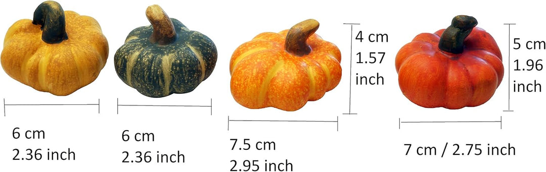 khevga Herbstdeko Zierkürbis Deko-Kürbisse aus Terracotta 12er Set