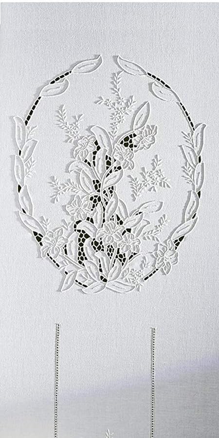 Zenoni & Colombi Paare Odessa VORHÄNGE, Hand Stickerei, 58X180 Made IN Italy, 58x180