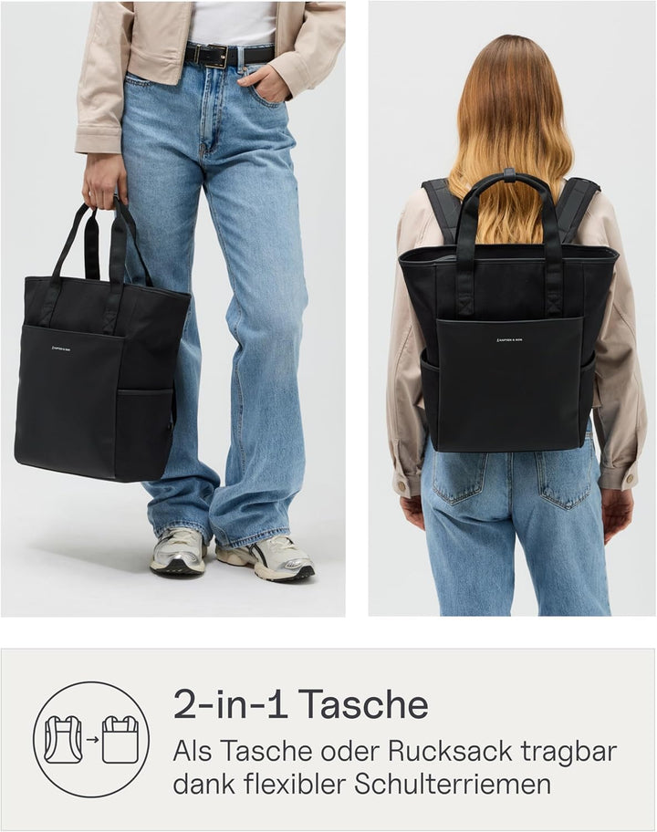 Kapten & Son Rucksack Lindby Diaper Set 12 L | 2in1 Wickelrucksack & Wickeltasche mit Kinderwagen- u