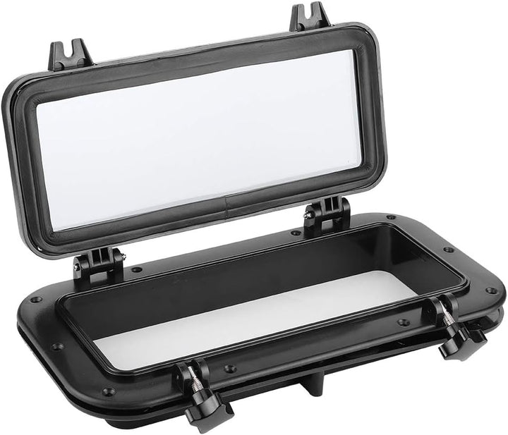 Ladieshow Boot Bullauge 4mm Öffnung Portlight Rechteckiges Bullauge Temperglas UV-beständige Fenster