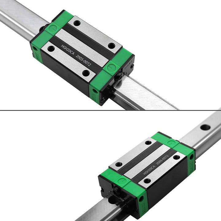 ONLISUM HGR20 300mm 2 Stück Linearschiene mit 4 Stück HGH20CA Lagerkissen Blöcke 20mm für DIY 3D Dru