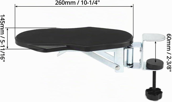 QWORK® Drehbarer Armlehnen Polster, Tischverlängerung Schreibtisch-Verlängerung für Armlehnenstütze