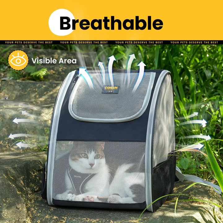 Conlun Katzenrucksack und Hunderucksack für kleine Hunde und Katzen bis zu 7kg, Kleiner Hunde Rucksa
