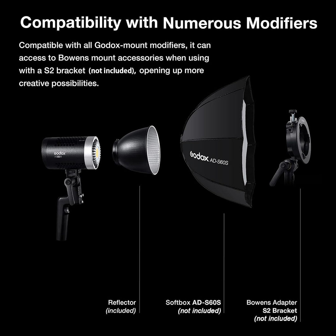 GODOX ML60Bi LED Studio Fotografie Licht 60W Dual Farbtemperatur 2800-6500K CRI96 TLCI97 Einstellbar