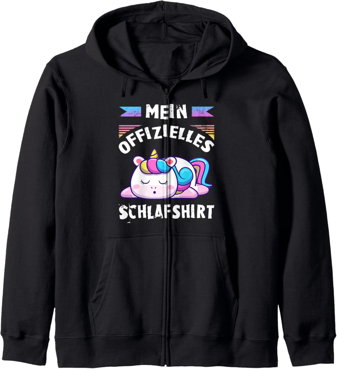 Mein Offizielles Schlafshirt, Pyjama Shirt, Einhorn Kapuzenjacke