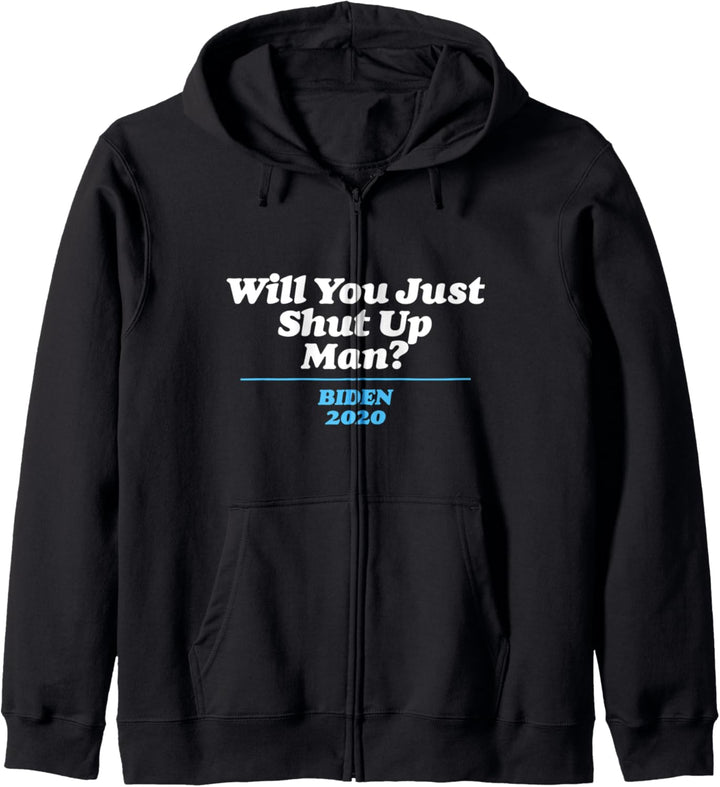 Will You Just Shut Up? Funny Anti-Trump 80s Minimalist Kapuzenjacke
