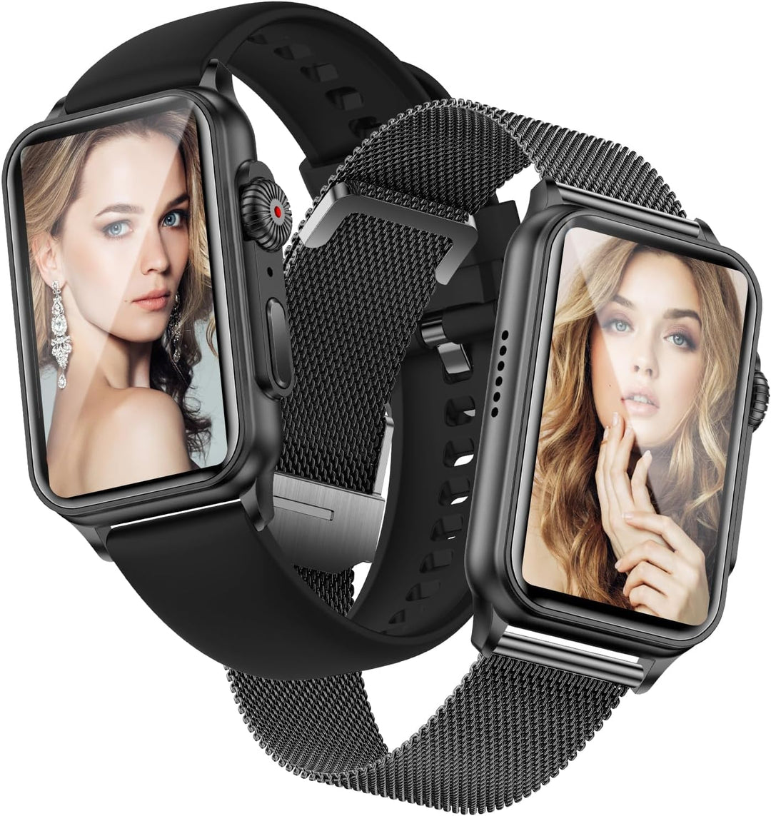 Ruopoem Smartwatch Damen mit Telefonfunktion 1,57 Zoll Fitnessuhr Damen mit 130 Sportmodi AI Voice I