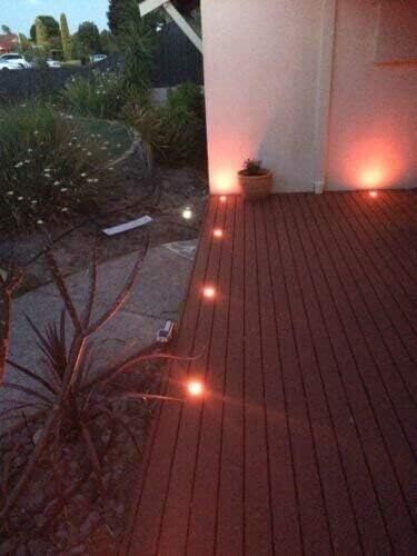 INDARUN LED Bodeneinbauleuchten Aussen RGB 10er Set, Ø31mm Terrasse Einbaustrahler, Led Terrassenbel