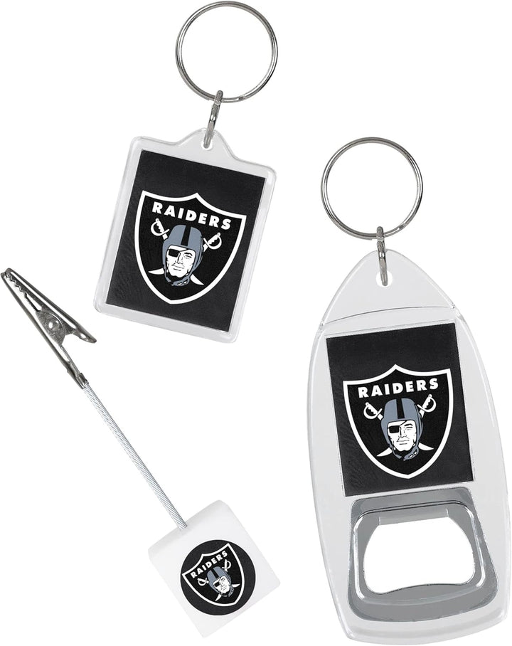 FOCO Las Vegas Raiders NFL Amerikanischer Fussball Packung mit 6 Weihnachtsfeier Gefälligkeiten
