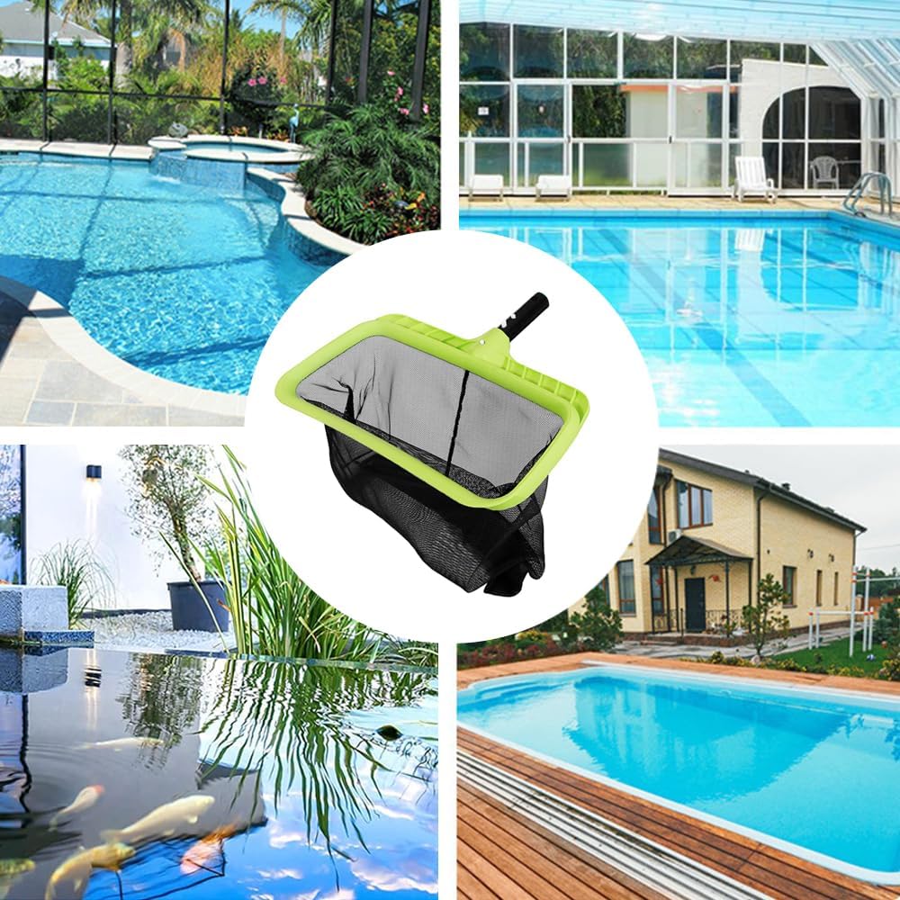 Pool Kescher,Teich Kescher mit 2.1M Verstellbarem Stab,Laubkescher,Poolkescher,Bodenkescher Pool,Poo